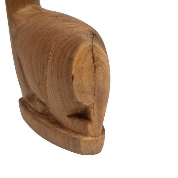 Vintage MCM Midcentury Modern Handcarved Teak Wood Antelope Gazelle 7" Tall EUC - Picture 7 of 12